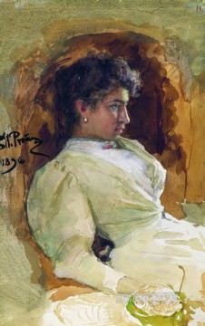 ニ・レピナの肖像画 1896年 イリヤ・レーピン Oil Paintings
